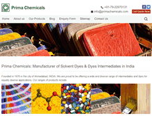 Tablet Screenshot of primachemicals.com